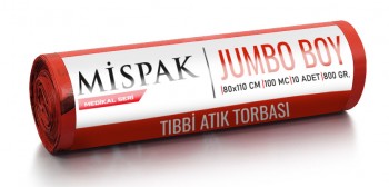 Mispak Kırmızı Tıbbi Atık Çöp Torbası